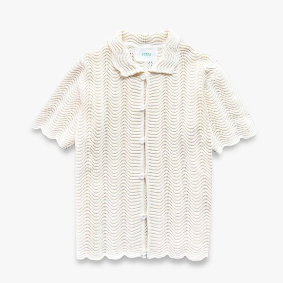 YITAI Other - NWOT YITAI Crochet Knit Button-Up | Small